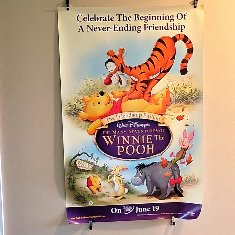 Winnie the pooh dvd movie release poster 26"×40"